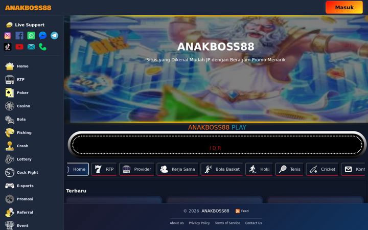Captura de pantalla de anakboss88.org