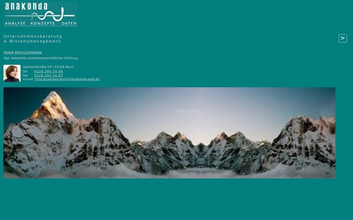 Screenshot of anakonda-web.de