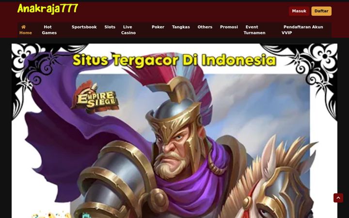 Screenshot van anakraja777.com