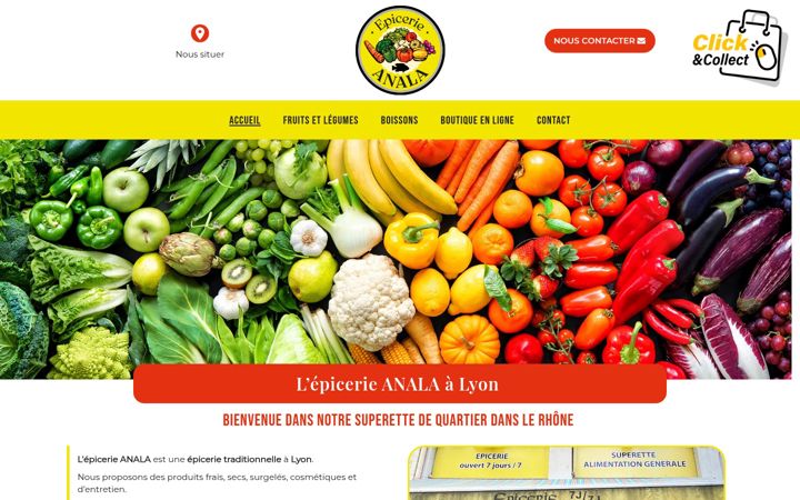 Screenshot of anala-epicerie.fr