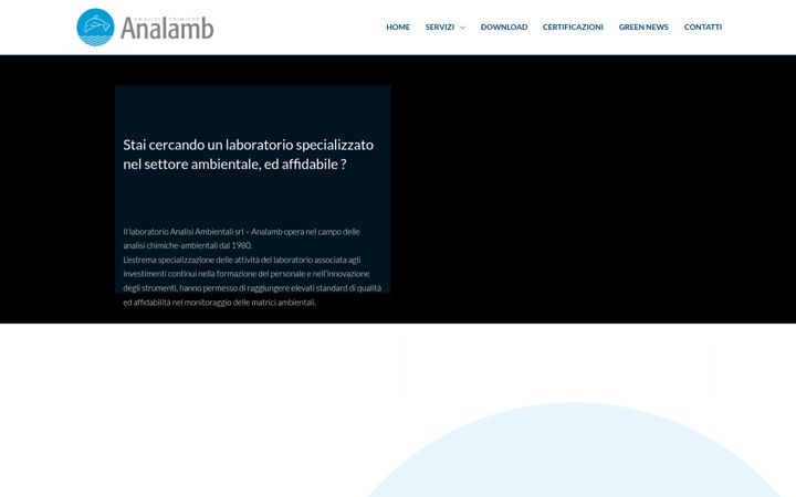 Skärmbild av analamb.it