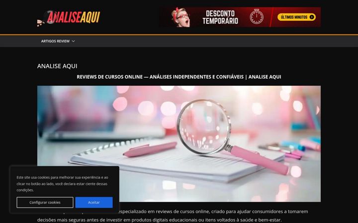 Screenshot of analiseaqui.com.br