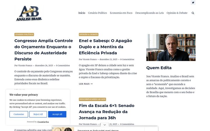Screenshot of analisebrasil.com.br