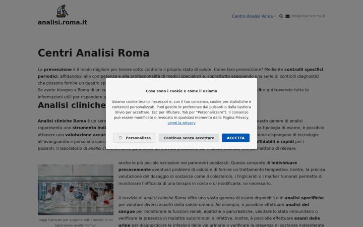 Skärmbild av analisi.roma.it