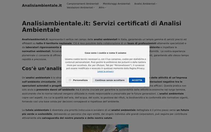 Skärmbild av analisiambientale.it