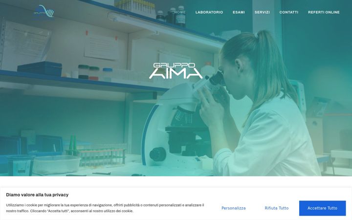 Skärmbild av analisiclinicheaima.it