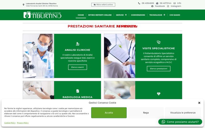 Skärmbild av analisitiburtino.it