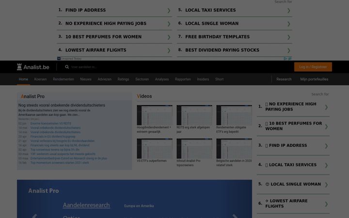 Screenshot of analist.be