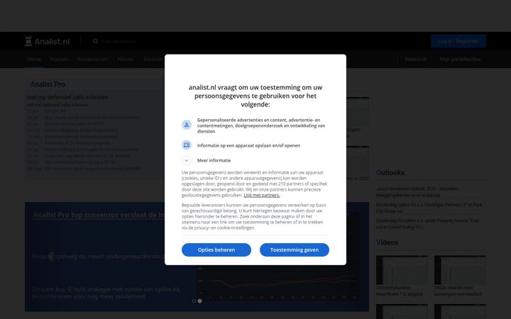 Screenshot of analist.nl