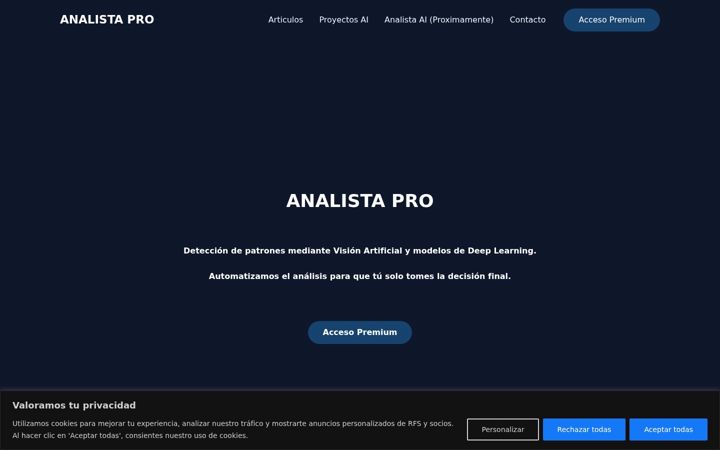 Screenshot of analistapro.com