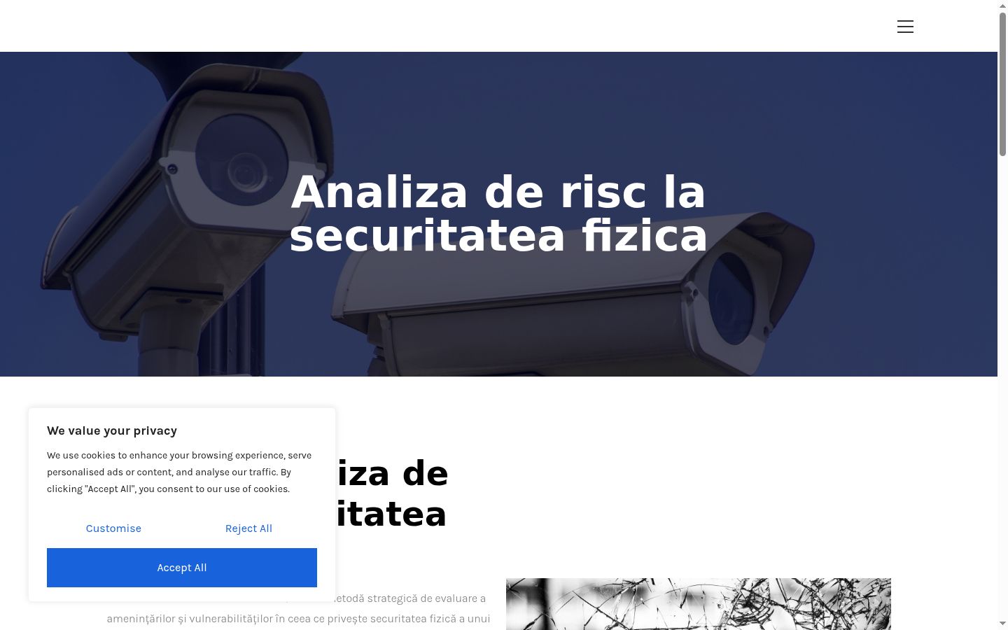 Sutikimo reklamjuostės, rodytos prieš bet kokią sąveiką, ekrano kopija