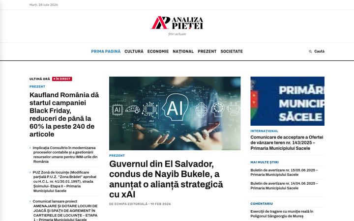 Screenshot of analizapietei.ro