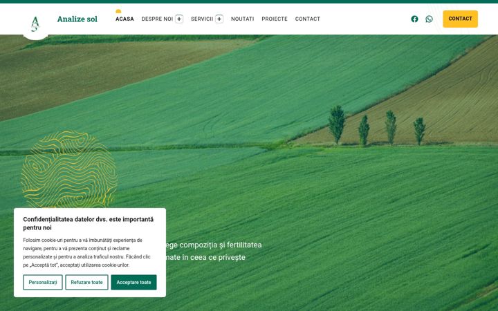 Screenshot of analizesol.ro