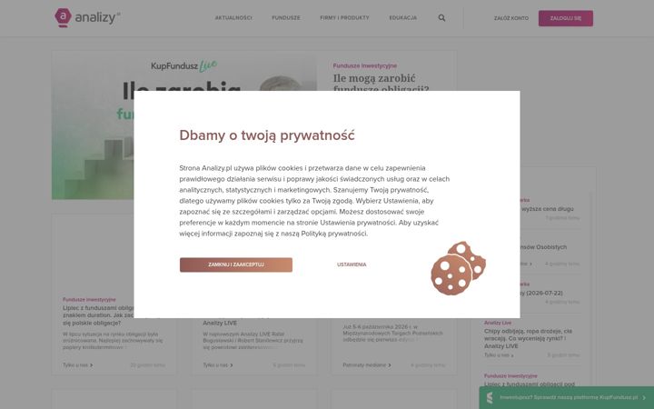 Screenshot of analizy.pl