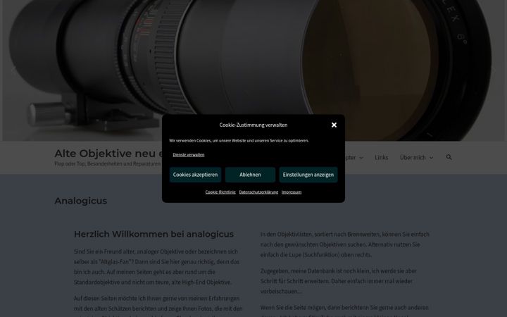 Екранна снимка на analogicus.de