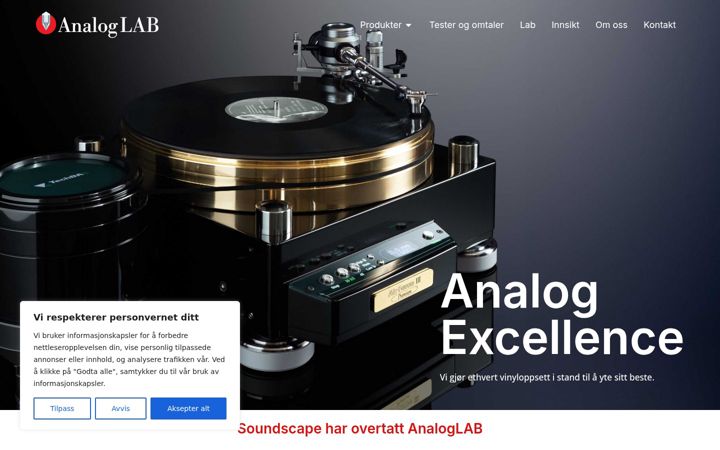 Skärmbild av analoglab.no