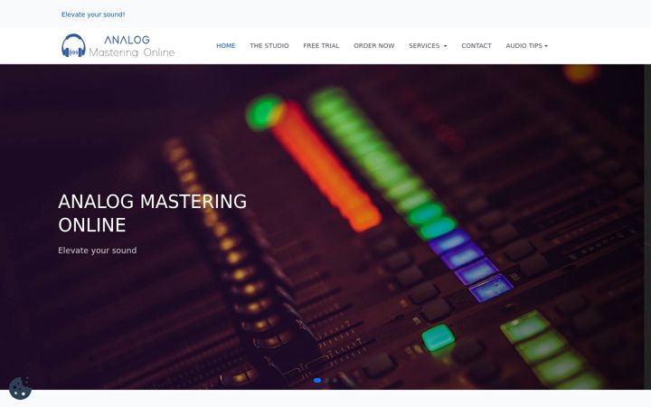 Screenshot of analogmasteringonline.com