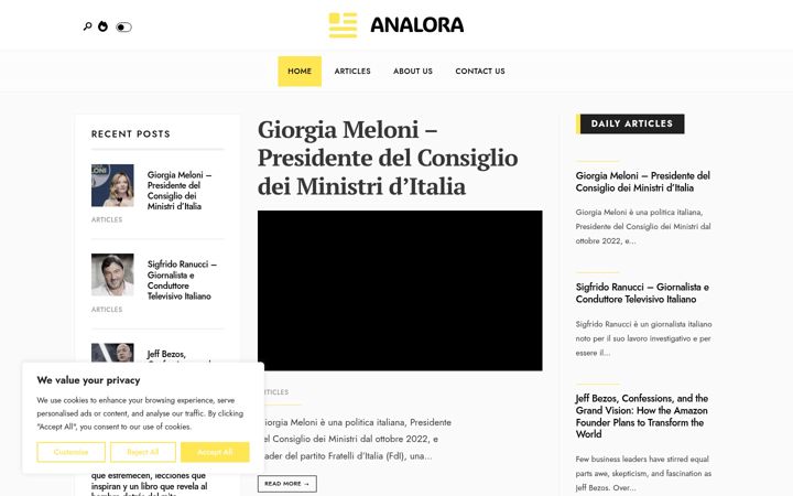 Screenshot of analora.net