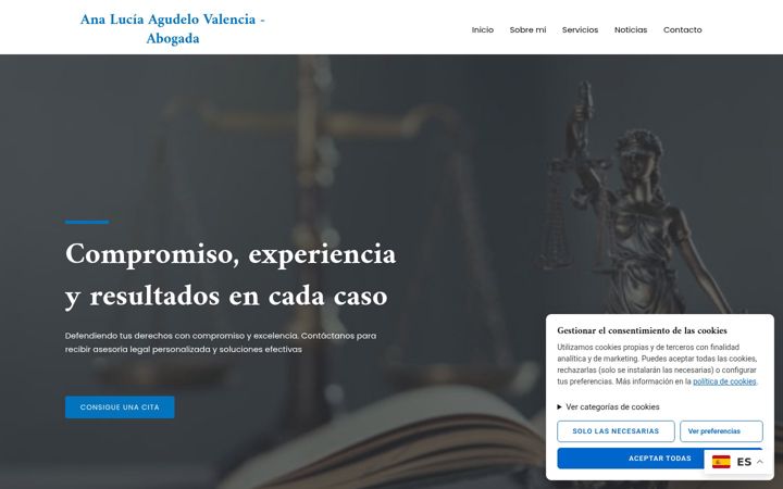 Screenshot of analuciaagudeloabogada.es
