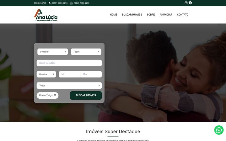 Captura de pantalla de analuciacorretoradeimoveis.com.br