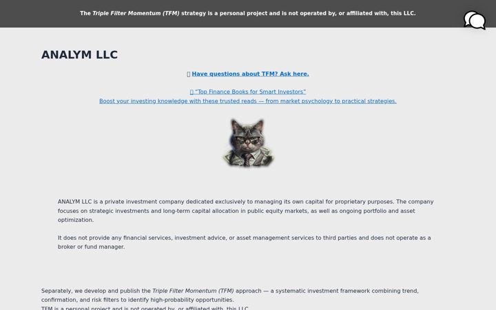Screenshot of analym.com