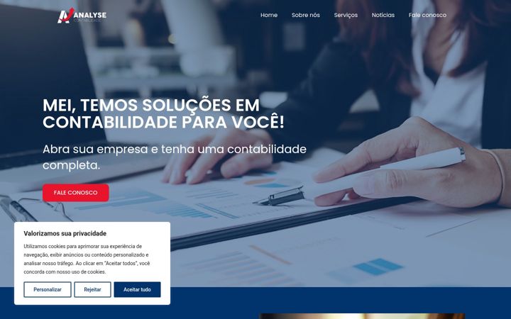 Screenshot of analysecontabilidade.com.br
