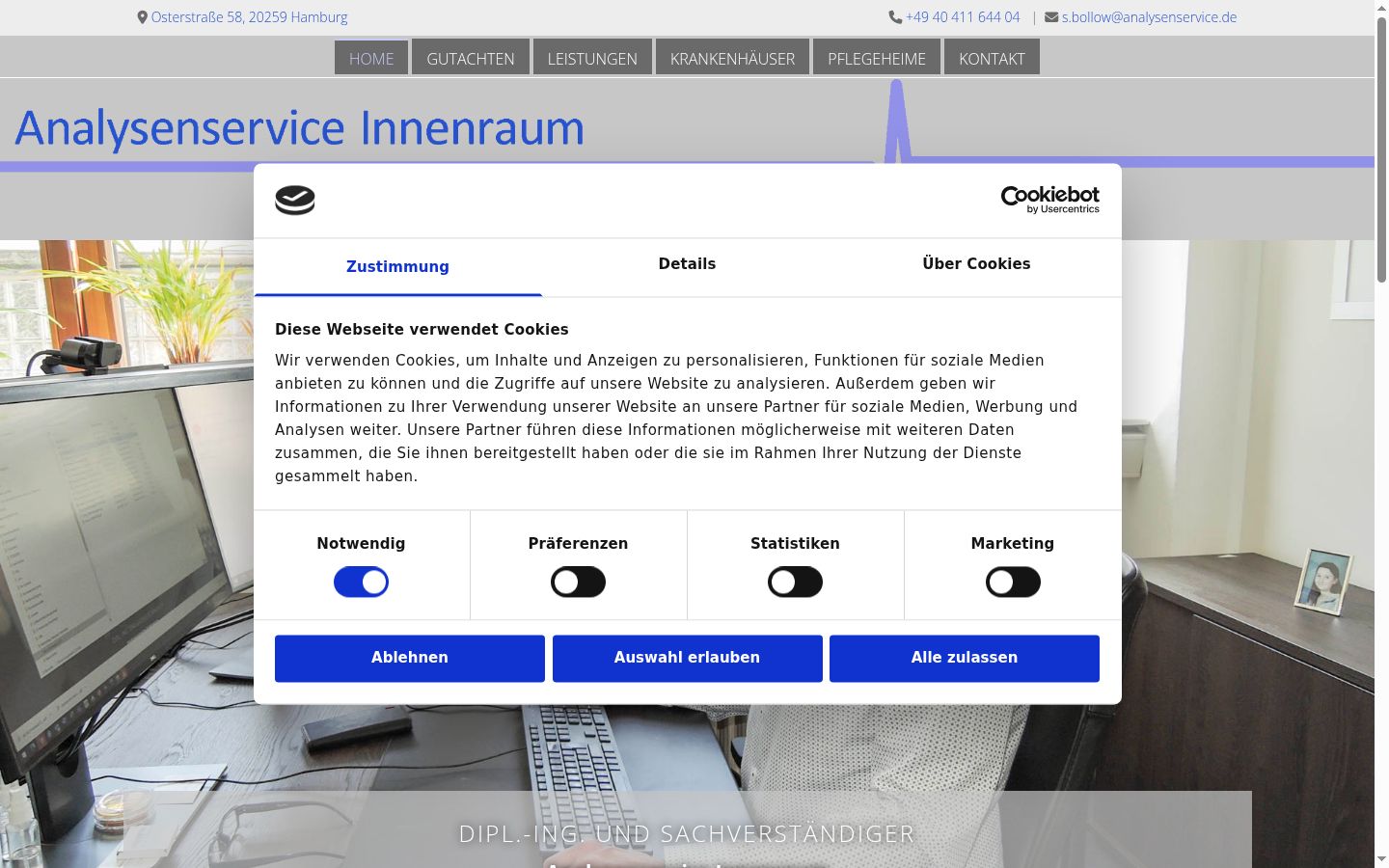 Capture d'écran de la bannière de consentement affichée avant toute interaction