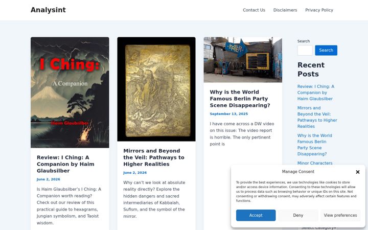 Screenshot of analysint.com