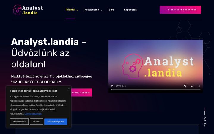 Snímek obrazovky analystlandia.eu