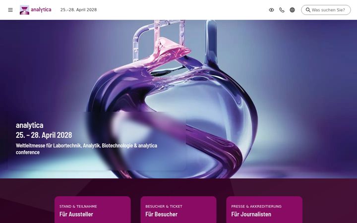 Screenshot of analytica.de