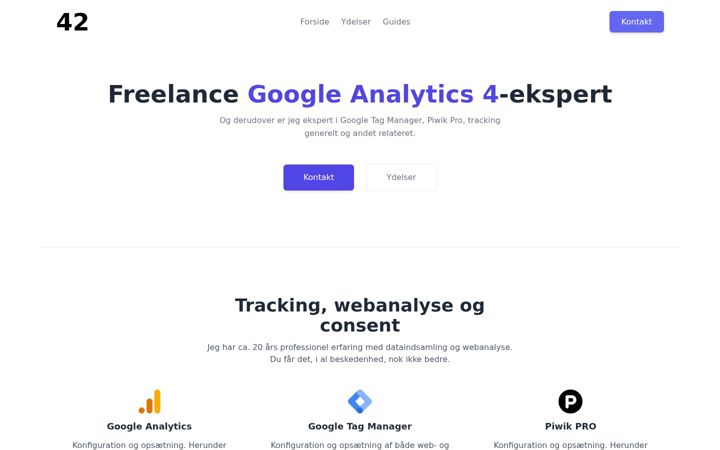 Screenshot of analytical42.com