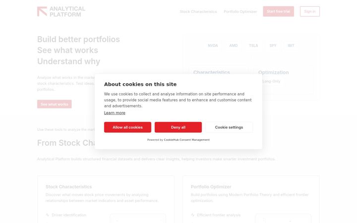 Screenshot of analyticalplatform.com