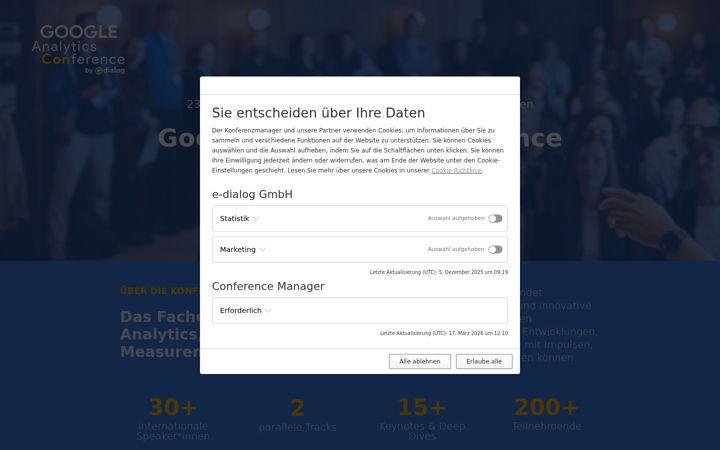 Screenshot of analytics-conference.net