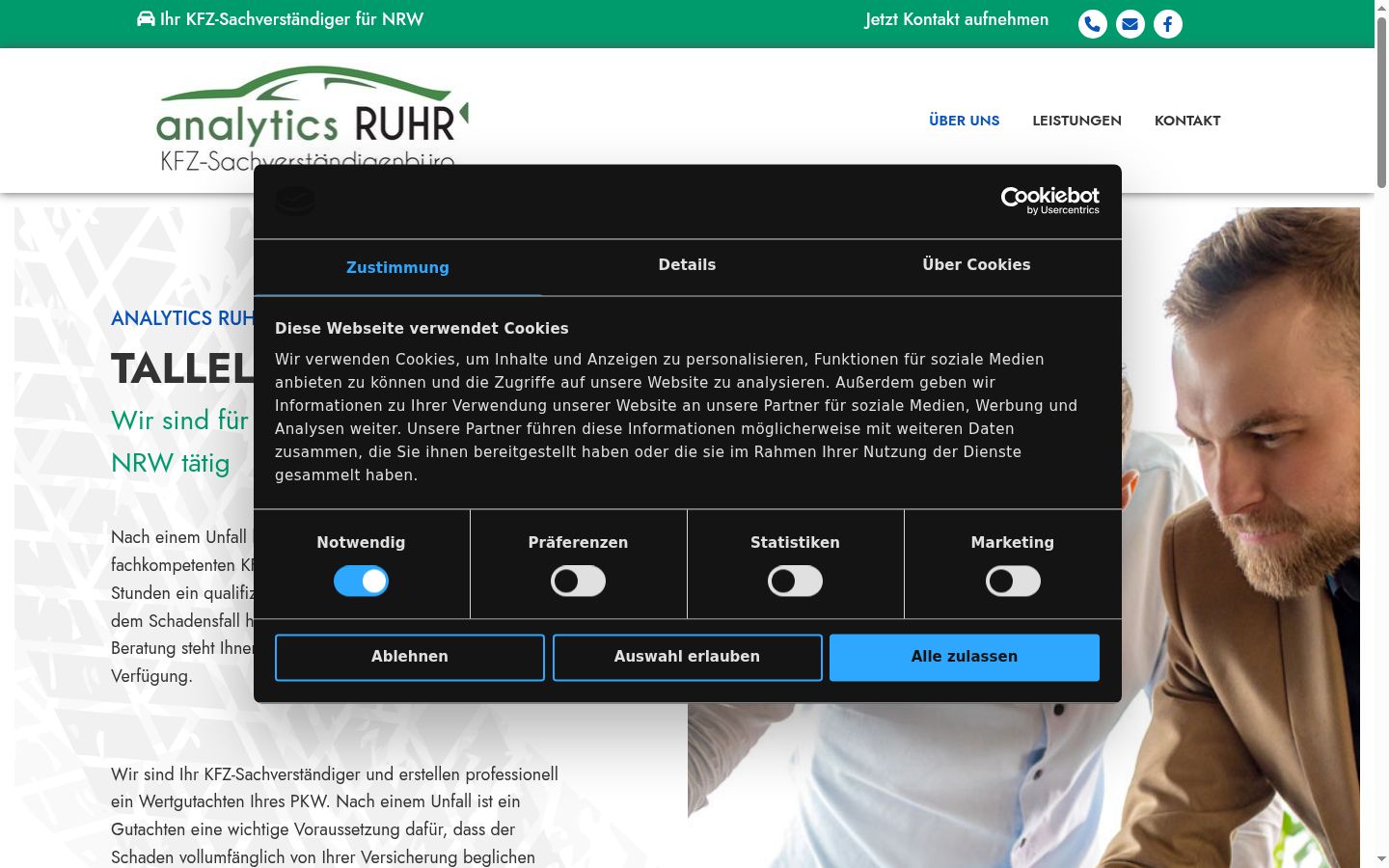 Screenshot tal-banner tal-kunsens muri qabel kwalunkwe interazzjoni
