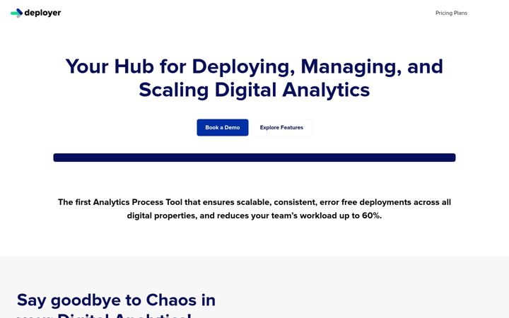 Screenshot of analyticsdeployer.com