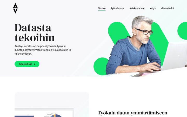 Screenshot di analyysiverstas.fi