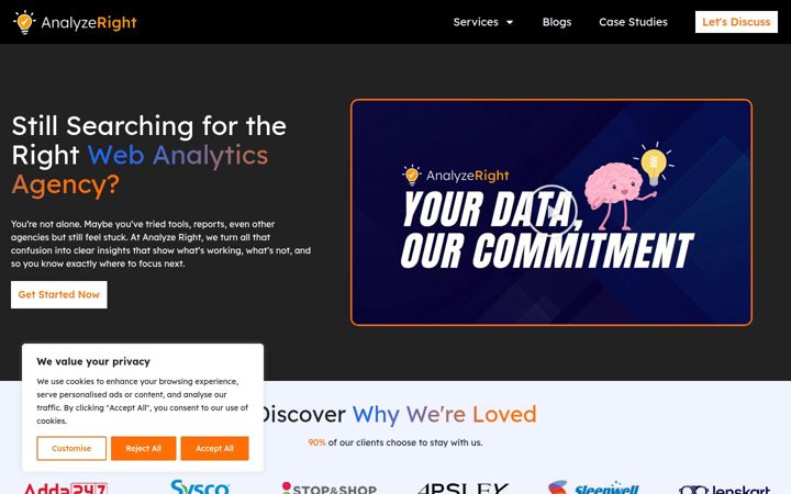 Screenshot of analyzeright.com