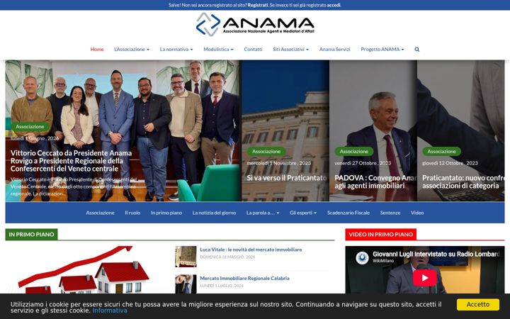 Screenshot of anama.it