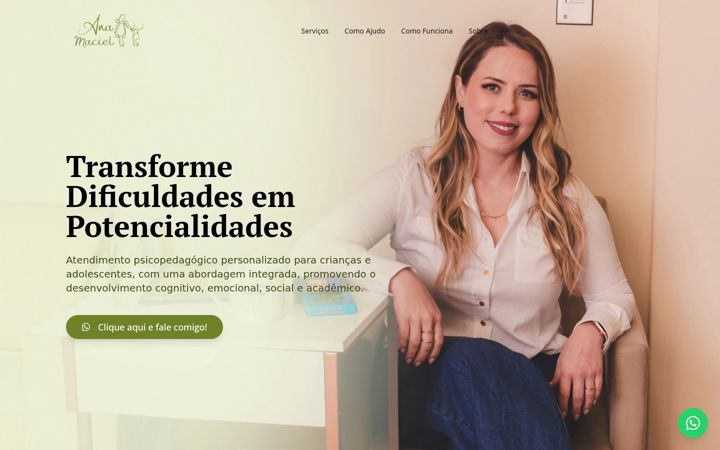 Screenshot of anamacielpsi.com.br
