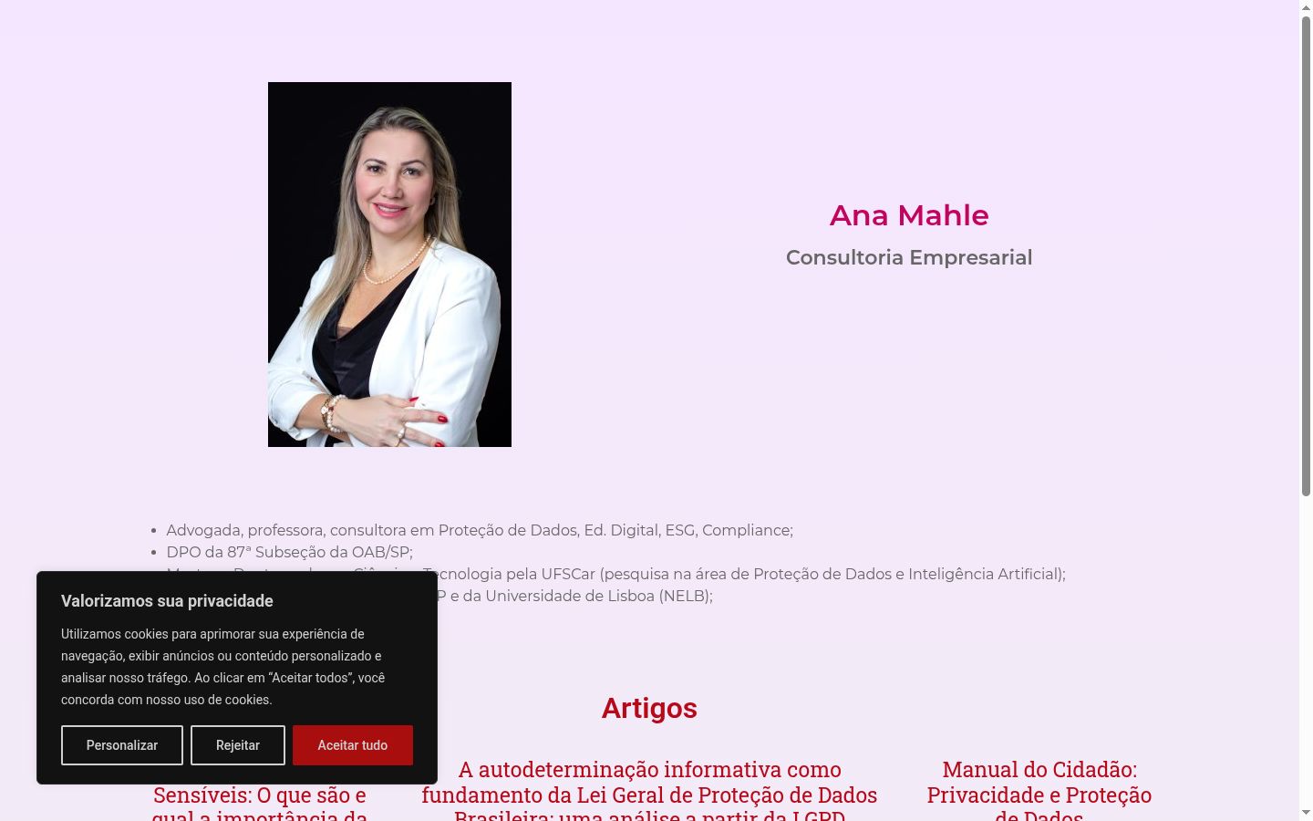 Screenshot του banner συγκατάθεσης που εμφανίστηκε πριν από οποιαδήποτε αλληλεπίδραση