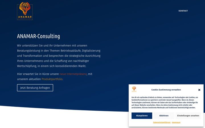 Screenshot of anamar-consulting.de