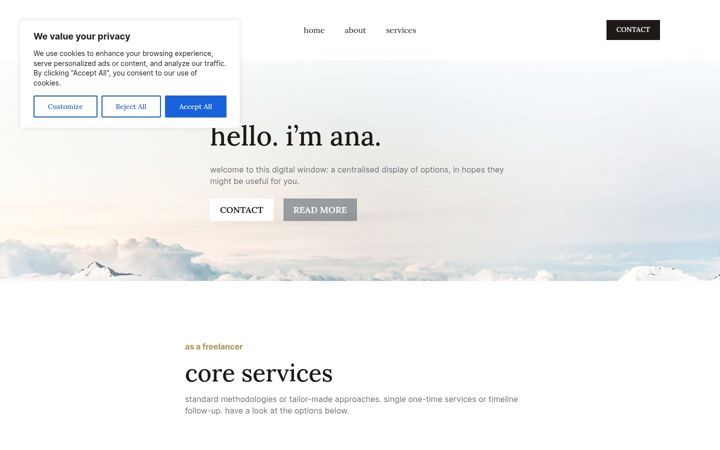 Screenshot of anamariafreitas.com
