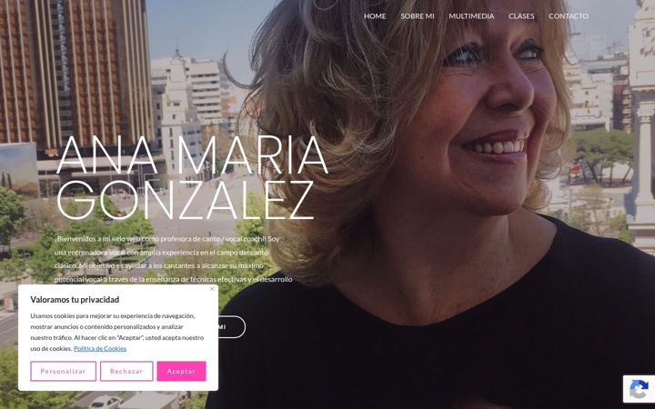 Screenshot of anamariagonzalez.net