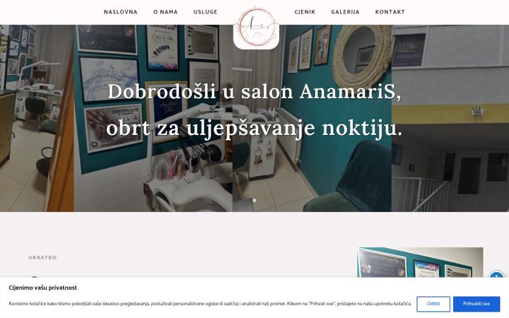 Screenshot of anamaris.hr