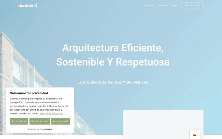 Skærmbillede af anamartiarquitecto.es