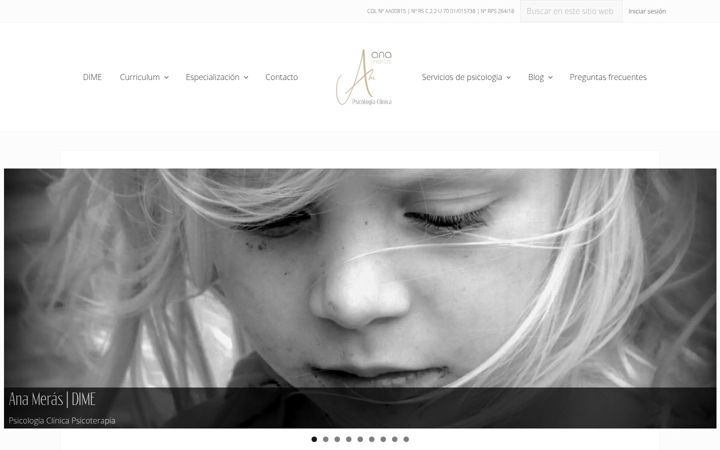Skærmbillede af anameraspsicologia.es