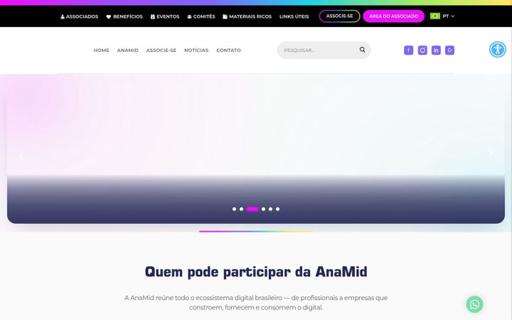 Captura de pantalla de anamid.com.br