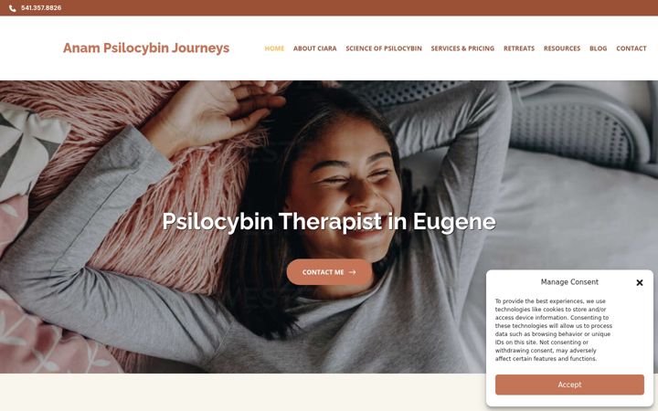 Screenshot of anampsilocybinjourneys.com