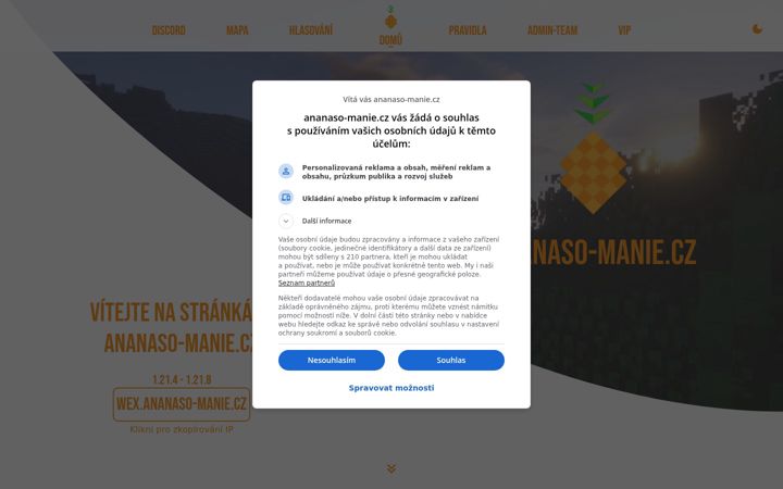 Screenshot of ananaso-manie.cz