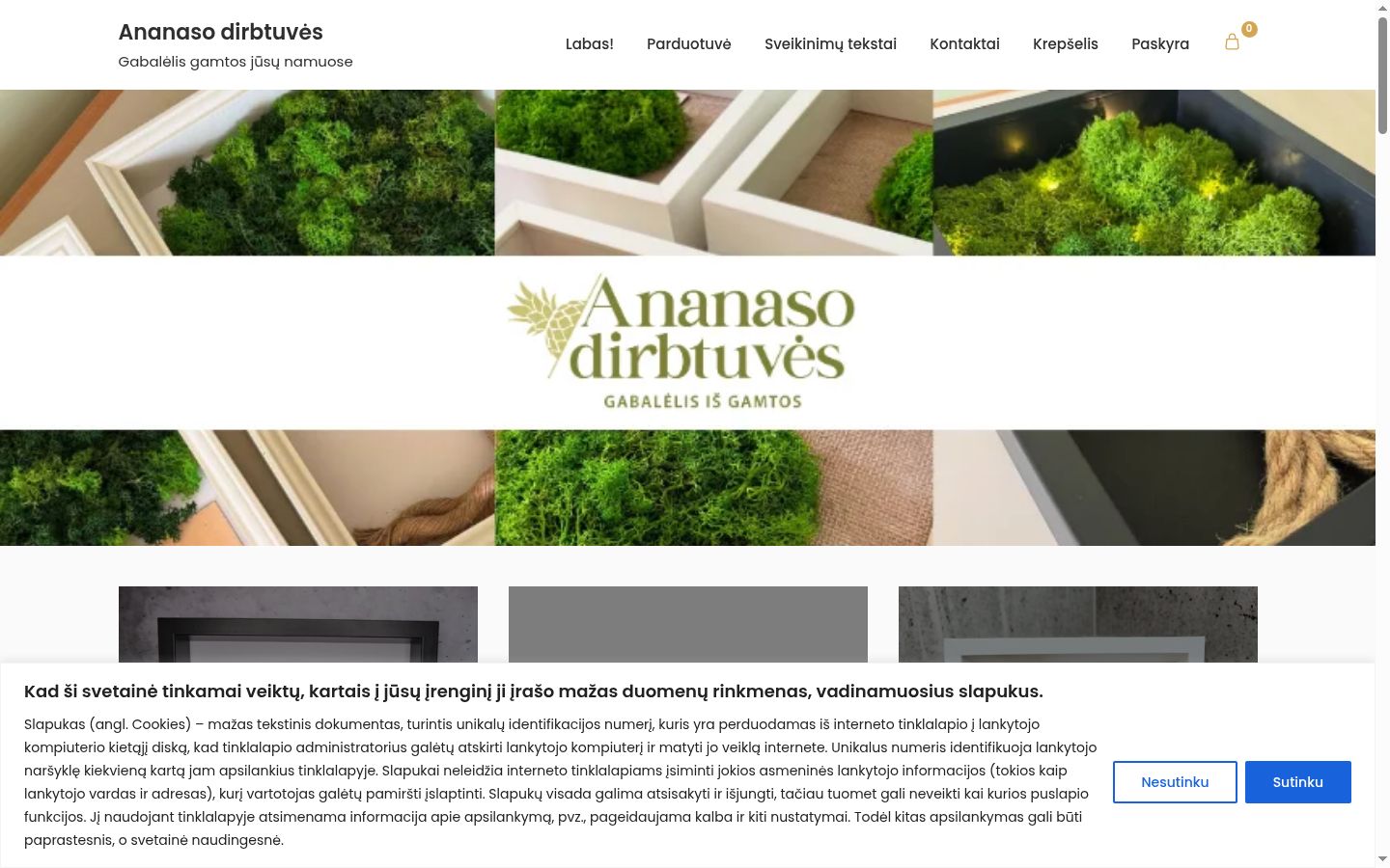 Screenshot tal-banner tal-kunsens muri qabel kwalunkwe interazzjoni